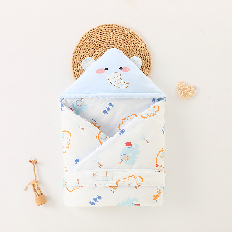 Bebi deka za zavijanje, 100% pamuk, karikaturalni uzorak, punjenje poliester, sigurnosna razina A, za novorođenčad