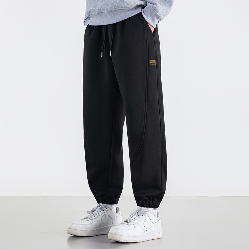 Muške sportske hlače ravnog kroja, jesen 2025, poliester s Cupro vlaknom, mikroelastične