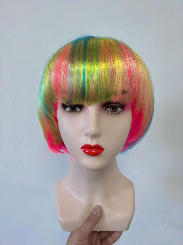 Парик къс Боб MX02, термоустойчива коса, механизъм