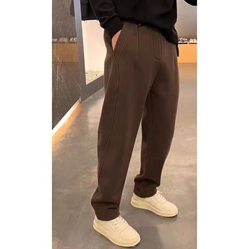 Muške hlače od velura s Cupro vlaknima, trodimenzionalna krojenja, mikroelastičnost, gusta tkanina, ravni kroj