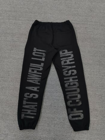 Muške opuštene hlače od pamuka s flecom i tiskom slova, zimsko razdoblje, blaga rastezljivost, srednje niska struk