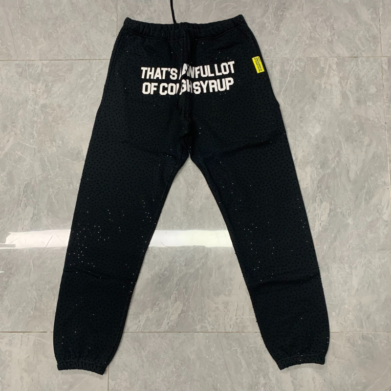 Muške opuštene hlače od pamuka s flecom i tiskom slova, zimsko razdoblje, blaga rastezljivost, srednje niska struk