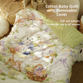 Cuvertură pentru nou-născuți — material 100% bumbac, umplutură din bumbac, greutate sub 0,5 kg, pentru primăvară și toamnă