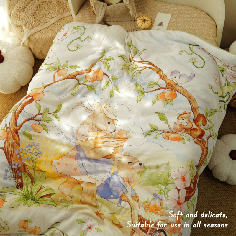 Cuvertură pentru nou-născuți — material 100% bumbac, umplutură din bumbac, greutate sub 0,5 kg, pentru primăvară și toamnă