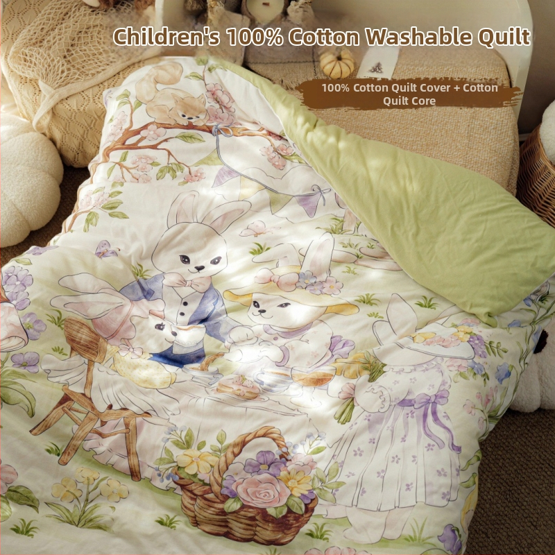 Cuvertură pentru nou-născuți — material 100% bumbac, umplutură din bumbac, greutate sub 0,5 kg, pentru primăvară și toamnă