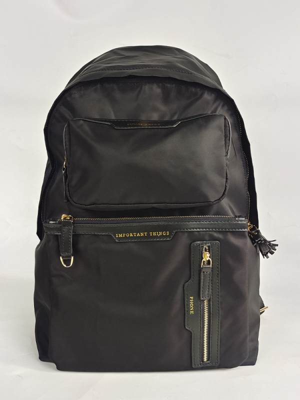 Unisex ruksak za prijenosno računalo od najlona s kožnim detaljima, kapacitet ispod 20 L, prozračan, vodootporan, protiv krađe, otporan na rezanje, naramenice s zračnim jastukom, podstava od pamuka
