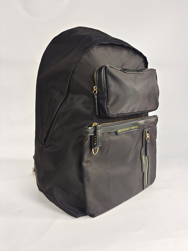 Unisex ruksak za prijenosno računalo od najlona s kožnim detaljima, kapacitet ispod 20 L, prozračan, vodootporan, protiv krađe, otporan na rezanje, naramenice s zračnim jastukom, podstava od pamuka
