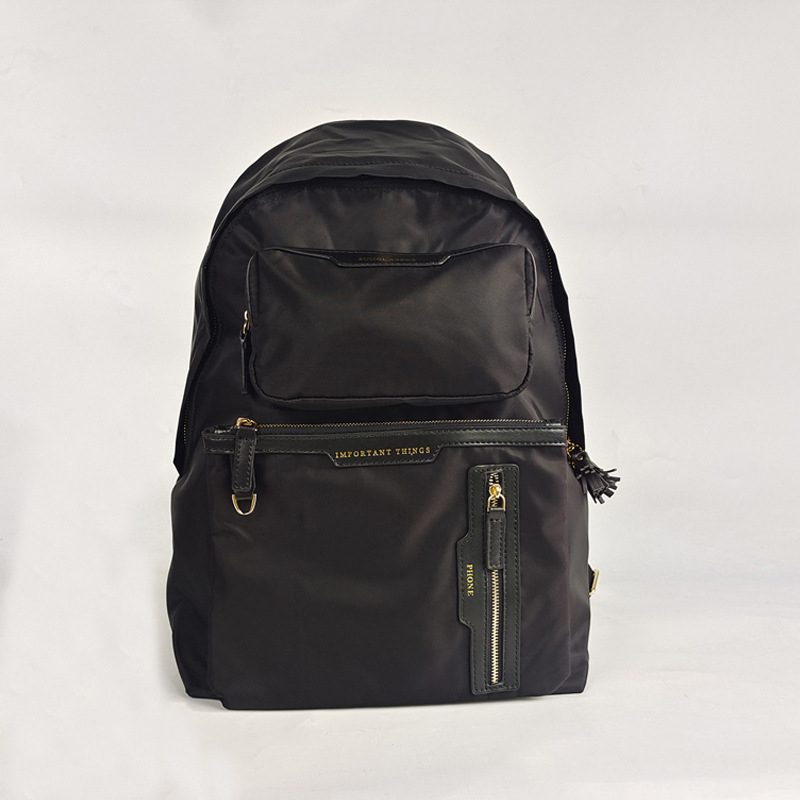 Unisex ruksak za prijenosno računalo od najlona s kožnim detaljima, kapacitet ispod 20 L, prozračan, vodootporan, protiv krađe, otporan na rezanje, naramenice s zračnim jastukom, podstava od pamuka