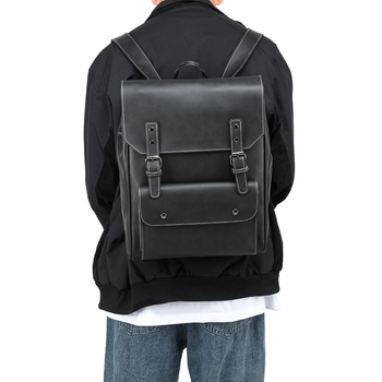 Muški ruksak PU | Marka: Tislandqi, Kapacitet 20-35 L, Vodootporan, Uzorak: Jednobojan