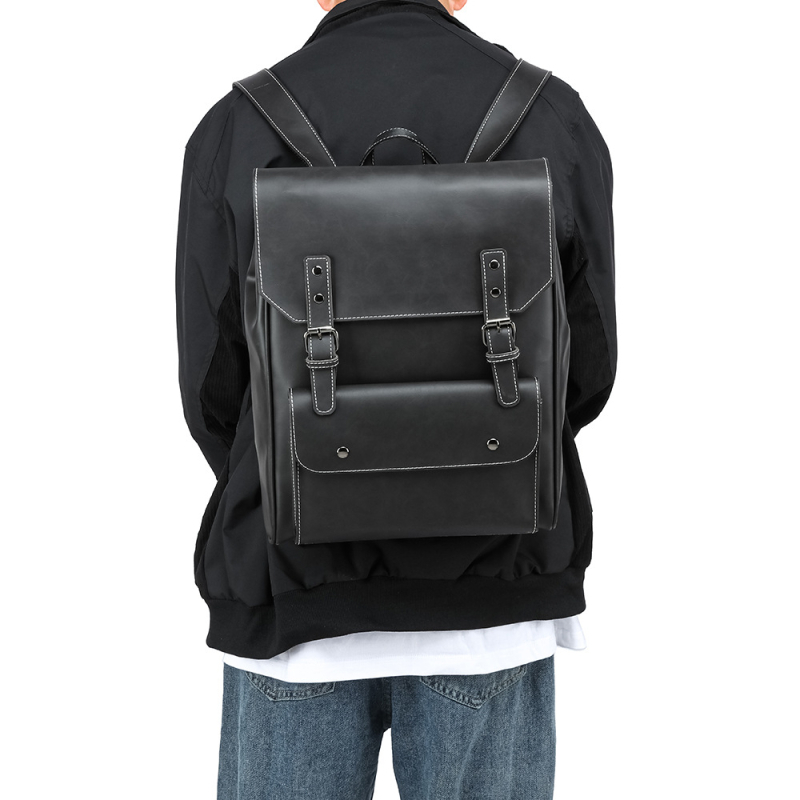 Muški ruksak PU | Marka: Tislandqi, Kapacitet 20-35 L, Vodootporan, Uzorak: Jednobojan