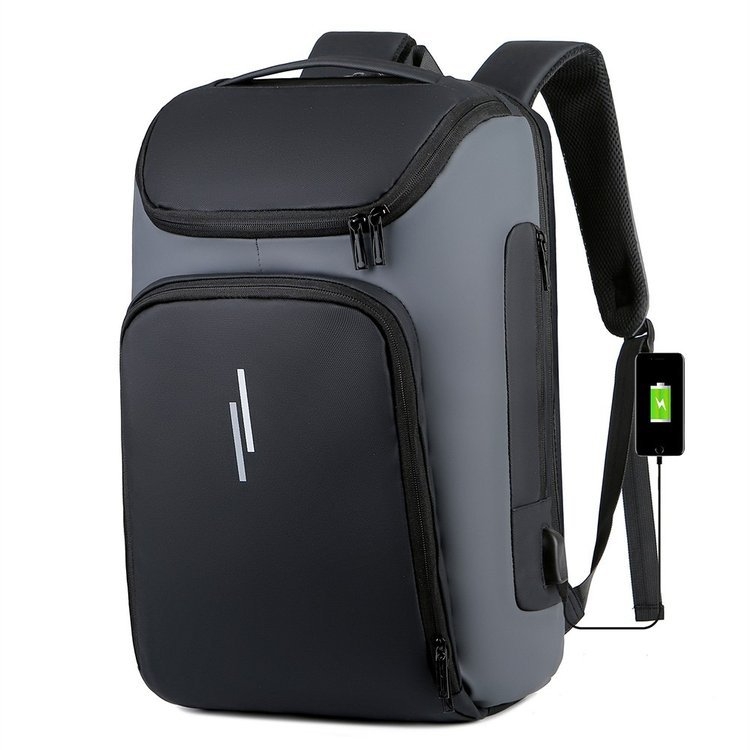 Gradski muški poslovni ruksak, minimalistička torba za prijenosno računalo 14-inch, kapacitet 20–35L, vodootporan, Oxford platno, naramenice s zračnim jastukom