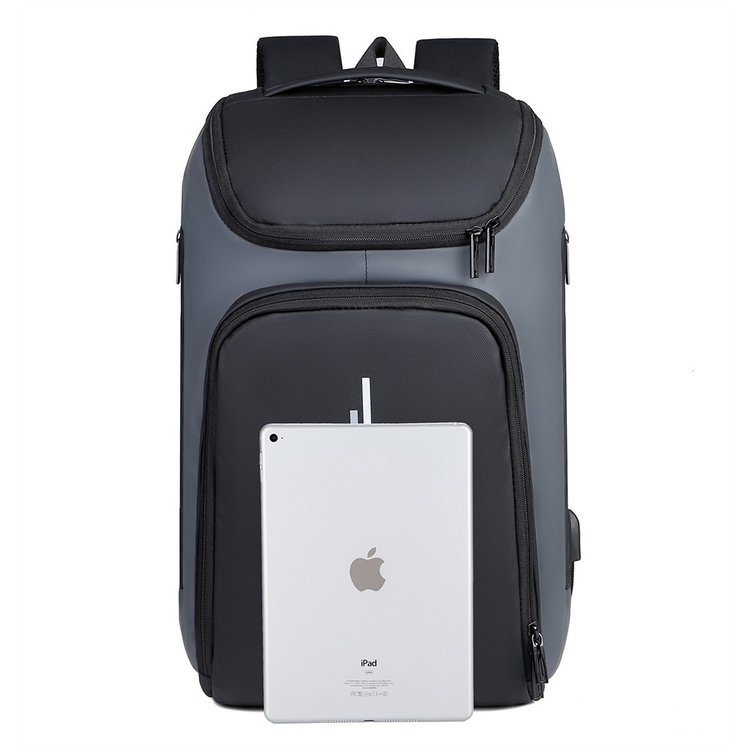 Gradski muški poslovni ruksak, minimalistička torba za prijenosno računalo 14-inch, kapacitet 20–35L, vodootporan, Oxford platno, naramenice s zračnim jastukom