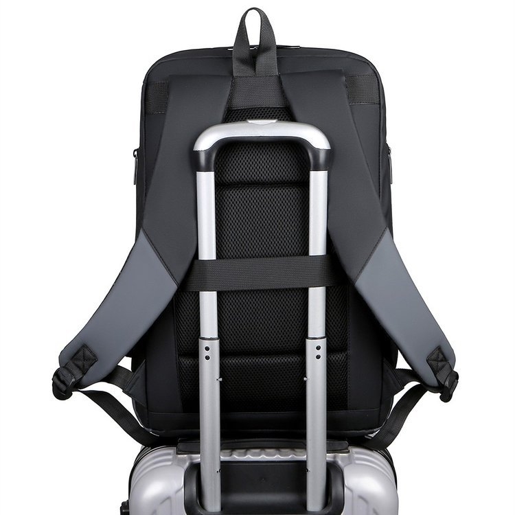 Gradski muški poslovni ruksak, minimalistička torba za prijenosno računalo 14-inch, kapacitet 20–35L, vodootporan, Oxford platno, naramenice s zračnim jastukom