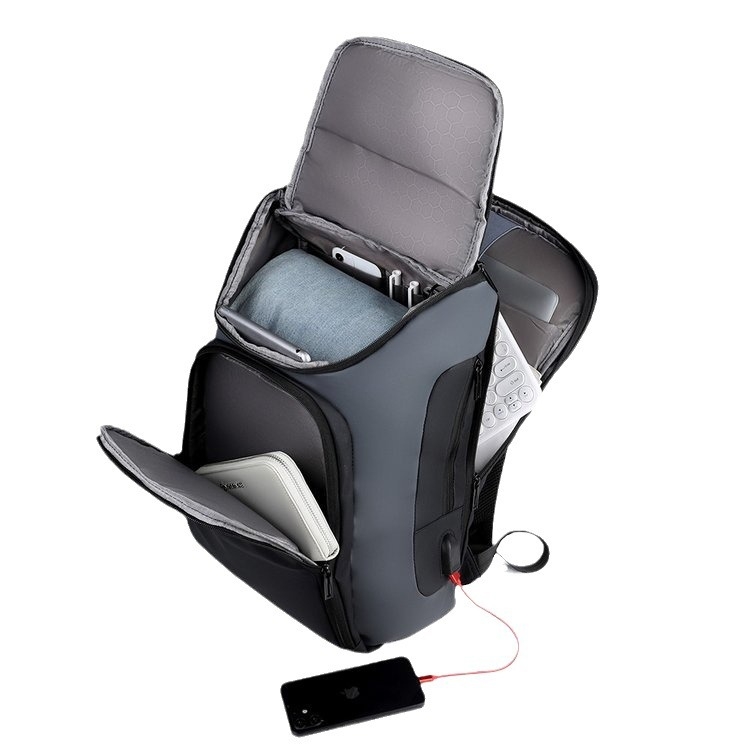 Gradski muški poslovni ruksak, minimalistička torba za prijenosno računalo 14-inch, kapacitet 20–35L, vodootporan, Oxford platno, naramenice s zračnim jastukom