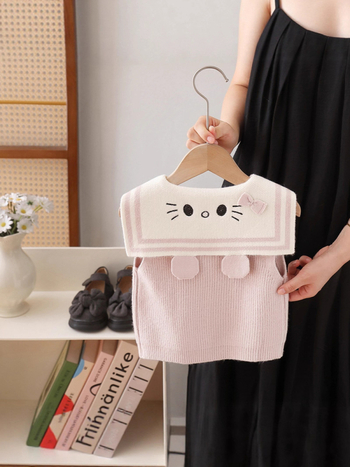 Dječji pleteni kardigan u korejskom stilu, unisex, pamuk-elastinska smjesa 30–50%, uzrast 1–3 godine, proljeće-jesen-zima