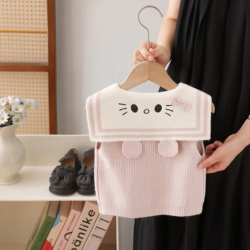 Dječji pleteni kardigan u korejskom stilu, unisex, pamuk-elastinska smjesa 30–50%, uzrast 1–3 godine, proljeće-jesen-zima