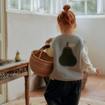 Dječji prsluk – unisex, ležerni stil, pamuk 50%, uzrast 1–3 godina, jesen 2025