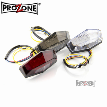 Stražnje LED svjetlo za motocikl TL_P-12009-LED s integriranim svjetlom za vožnju i pokazivačem, 12V, 3W, 500 lm, vijek trajanja 100000 h