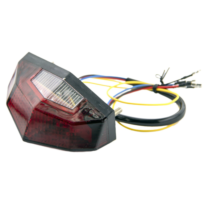 Stražnje LED svjetlo za motocikl TL_P-12009-LED s integriranim svjetlom za vožnju i pokazivačem, 12V, 3W, 500 lm, vijek trajanja 100000 h