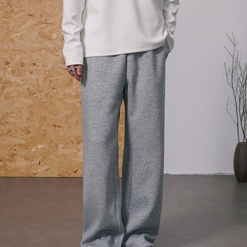 Ravne sportske hlače s Cupro vlaknom, srednji struk, debeli materijal, proljeće 2024