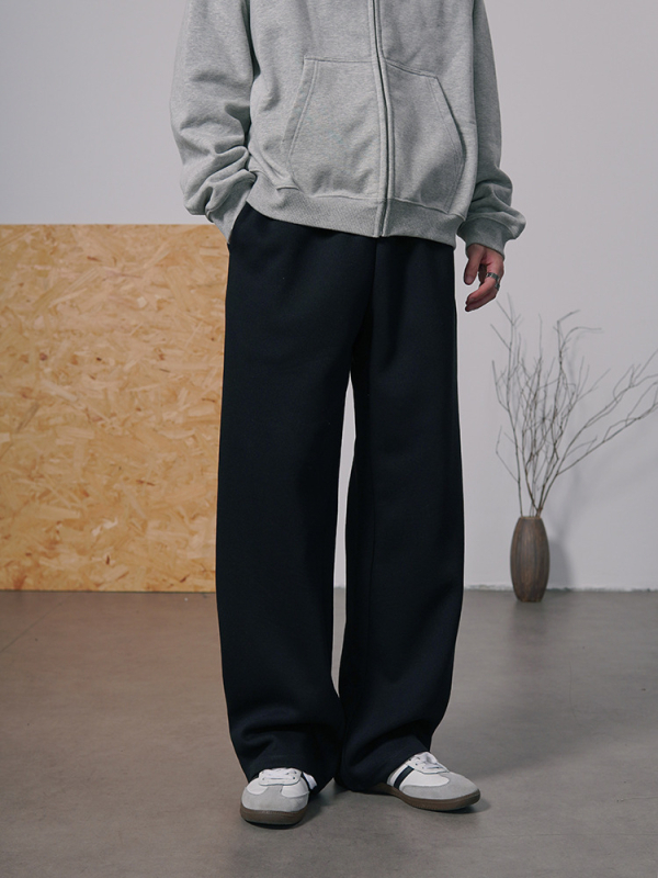 Ravne sportske hlače s Cupro vlaknom, srednji struk, debeli materijal, proljeće 2024