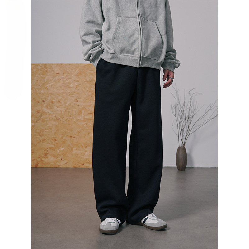 Ravne sportske hlače s Cupro vlaknom, srednji struk, debeli materijal, proljeće 2024