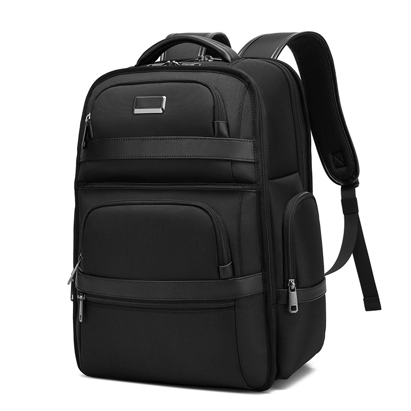 Oxford platnastežnjak za poslovni laptop ruksak, visokokvalitetna teleća koža, vodootporan, kapacitet 20-35L, kompatibilan sa 16-inčnim laptopom, jastučnice ramena s zračnim jastučima