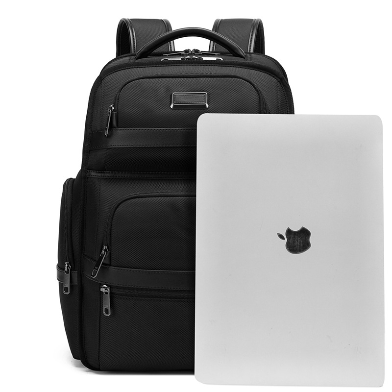 Oxford platnastežnjak za poslovni laptop ruksak, visokokvalitetna teleća koža, vodootporan, kapacitet 20-35L, kompatibilan sa 16-inčnim laptopom, jastučnice ramena s zračnim jastučima