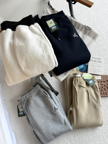 VIVI Unisex zimske duge hlače s Alpaca Fleece, 95% pamuk, srednje visoki pojas, ravni kroj