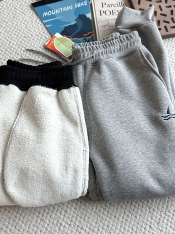 VIVI Unisex zimske duge hlače s Alpaca Fleece, 95% pamuk, srednje visoki pojas, ravni kroj