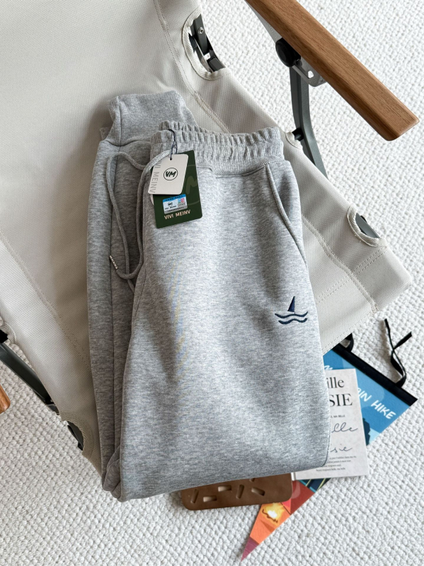 VIVI Unisex zimske duge hlače s Alpaca Fleece, 95% pamuk, srednje visoki pojas, ravni kroj