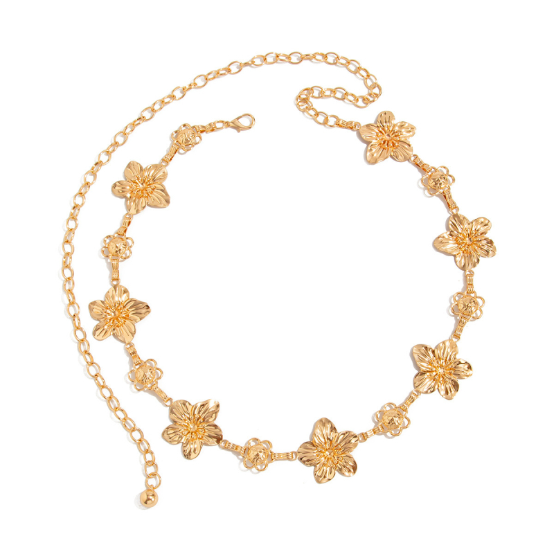 Талийна верижка със морски черупки, перли, морска звезда и раковина – богемски стил, дамски аксесоар (талийна верижка • метал • универсален стил • двойни халки • лято 2025)