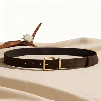 Ženski kaiš od PU kože s aluminijskom kopčom i kopčanjem na iglu; 105 cm duljine, 2,8 cm širine; retro minimalistički dodatak za traperice.