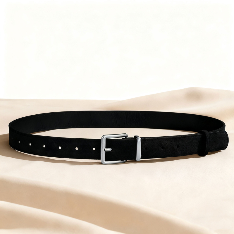 Ženski kaiš od PU kože s aluminijskom kopčom i kopčanjem na iglu; 105 cm duljine, 2,8 cm širine; retro minimalistički dodatak za traperice.