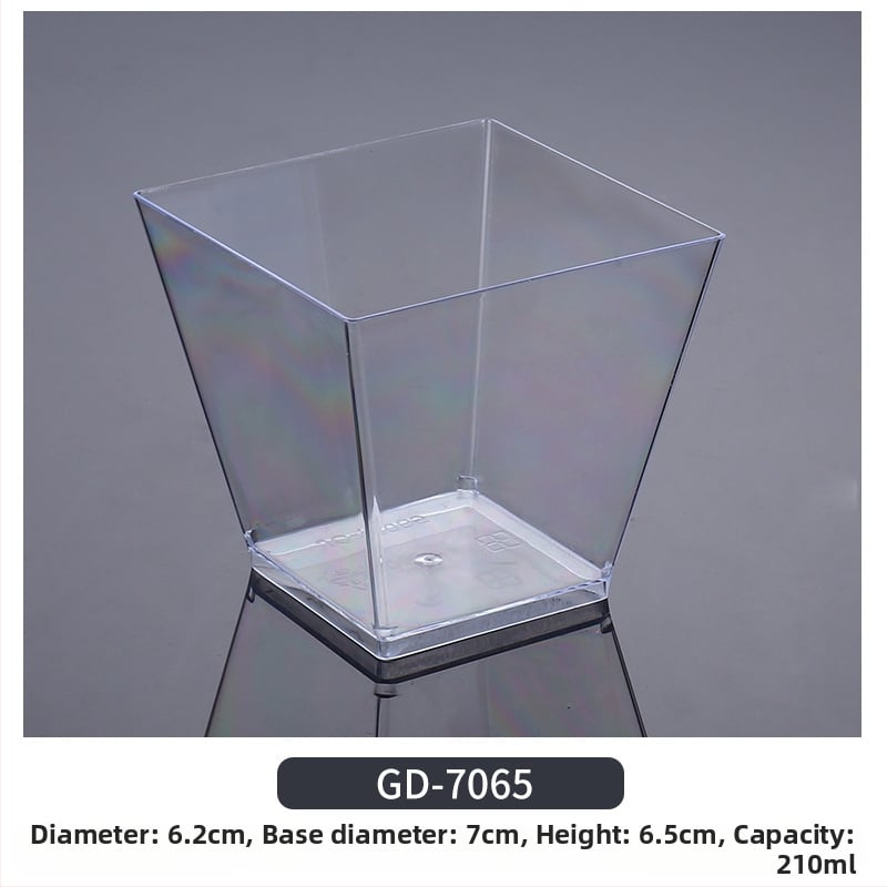 Cupe mousse de unică folosință, design îngroșat, cupă creativă de jeleu pentru deserturi, model 7770, plastic PS, cu capac, pentru ambalarea alimentelor