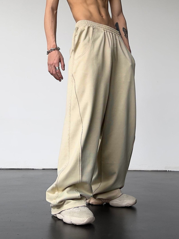 Uniszex sportnadrág magas derékrész, egyenes szabás, mikro-elasztikus, 100% poliészter, minden évszakban viselhető