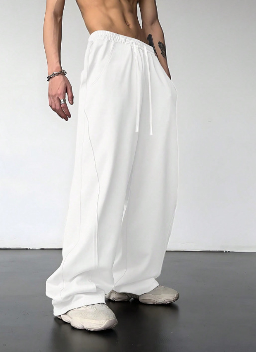 Uniszex sportnadrág magas derékrész, egyenes szabás, mikro-elasztikus, 100% poliészter, minden évszakban viselhető