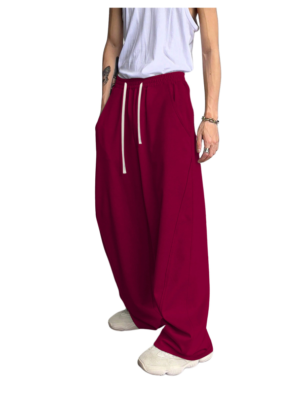 Uniszex sportnadrág magas derékrész, egyenes szabás, mikro-elasztikus, 100% poliészter, minden évszakban viselhető