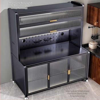 Bufet de dining extins, îmbunătățit, din oțel carbon, pe podea, cu rafturi multi-nivel, 1200, compatibil cu cuptorul cu microunde și farfuriile