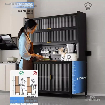 Bufet de dining extins, îmbunătățit, din oțel carbon, pe podea, cu rafturi multi-nivel, 1200, compatibil cu cuptorul cu microunde și farfuriile