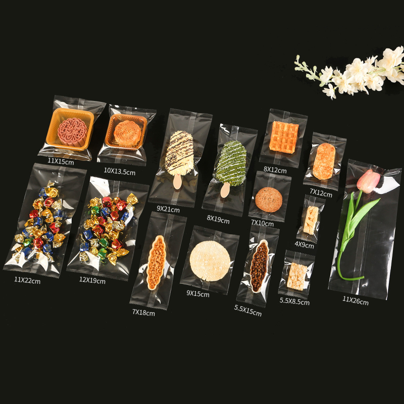 Pungi transparente cu sigilare centrală pentru alimente - sigilare termică, material compozit, mai multe seturi