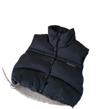 Dječja zimska kardigan-vesta, unisex, bez rukava, prednje kopčanje s jednim redom gumba, 100% najlon, mekan dodir