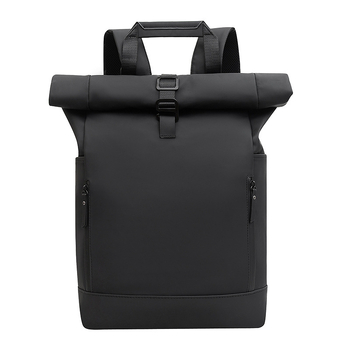 Ruksak za prijenosno računalo s roll-top zatvaranjem i vodootpornim PU, za poslovna putovanja, gradski minimalistički stil (20-35L, kompatibilan s 15-inčnim laptopom, trake s zračnim jastukom)