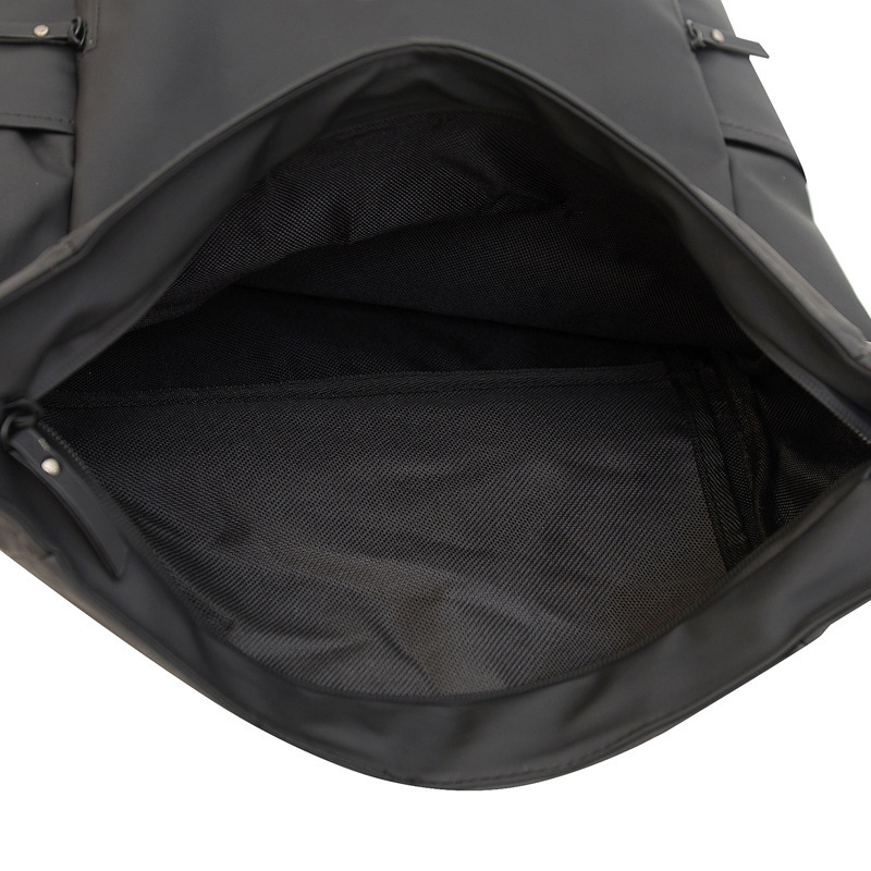 Ruksak za prijenosno računalo s roll-top zatvaranjem i vodootpornim PU, za poslovna putovanja, gradski minimalistički stil (20-35L, kompatibilan s 15-inčnim laptopom, trake s zračnim jastukom)