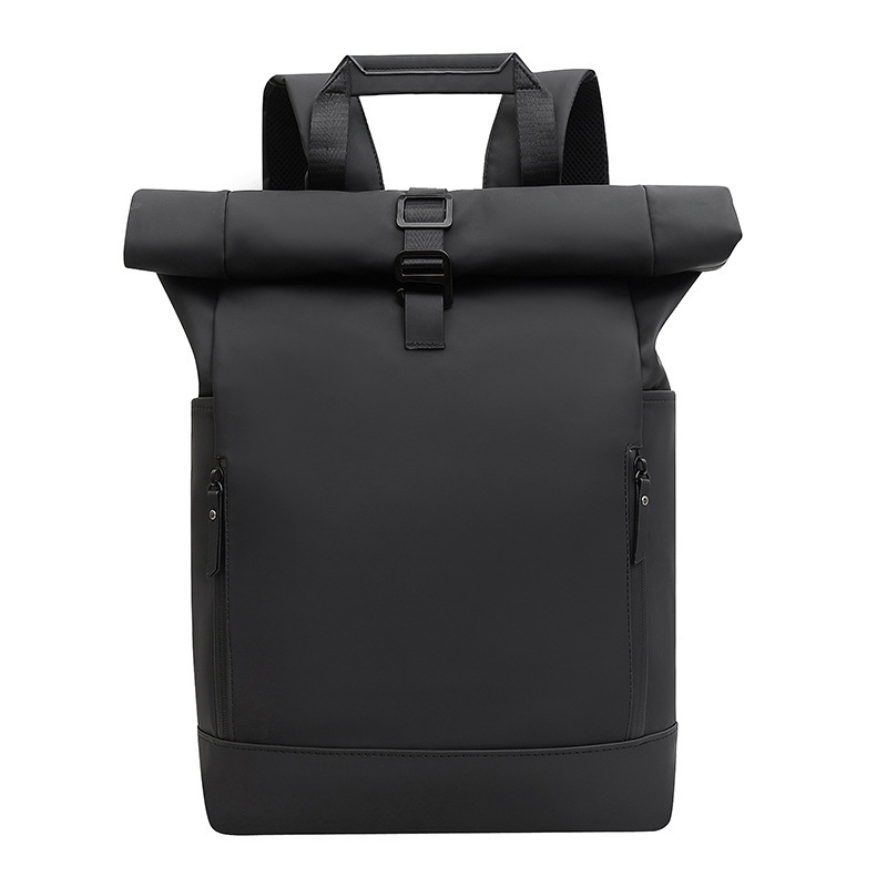 Ruksak za prijenosno računalo s roll-top zatvaranjem i vodootpornim PU, za poslovna putovanja, gradski minimalistički stil (20-35L, kompatibilan s 15-inčnim laptopom, trake s zračnim jastukom)