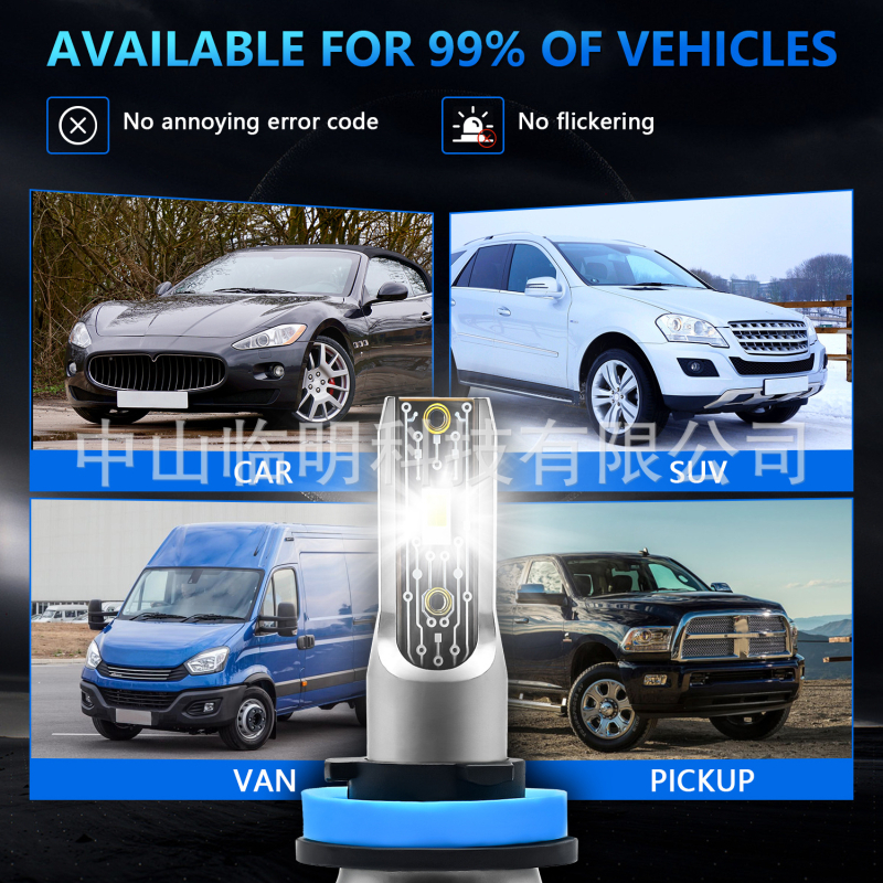 LED automobilska LED far plug-in za H1/H4/H7, s integriranim visokim i niskim snopom, tijelo od avionskog aluminija, napajanje 10-32V