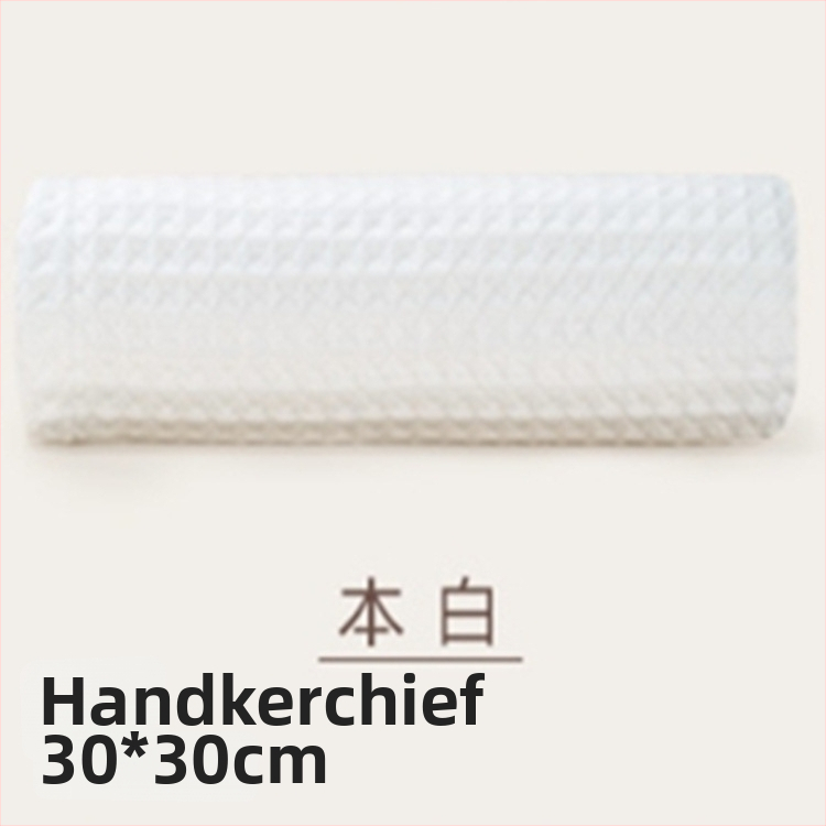 Detský uterák na tvár z bavlnenej gázy, štvorcový tvar, lemovaný jacquardovým prevedením, hmotnosť 25 g, tlačené logo