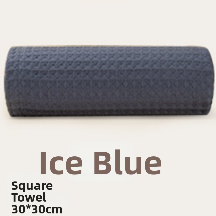 Detský uterák na tvár z bavlnenej gázy, štvorcový tvar, lemovaný jacquardovým prevedením, hmotnosť 25 g, tlačené logo