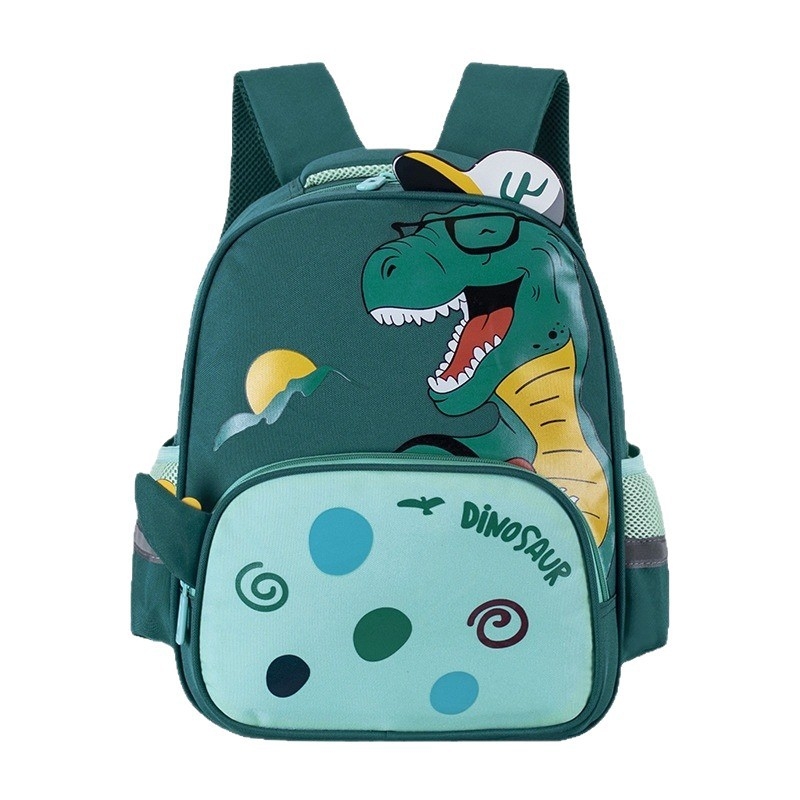 Školska torba s anime crtani motif dinosaura — prozračna, vodootporna, otporna na habanje, Oxford tkanina, naramenice s zračnim jastucima, podstava od poliestera