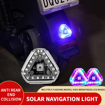 Motocikl upozoravajuće svjetlo, trokutasto solarno svjetlo, bez žica, ABS, univerzalna kompatibilnost, model 0990